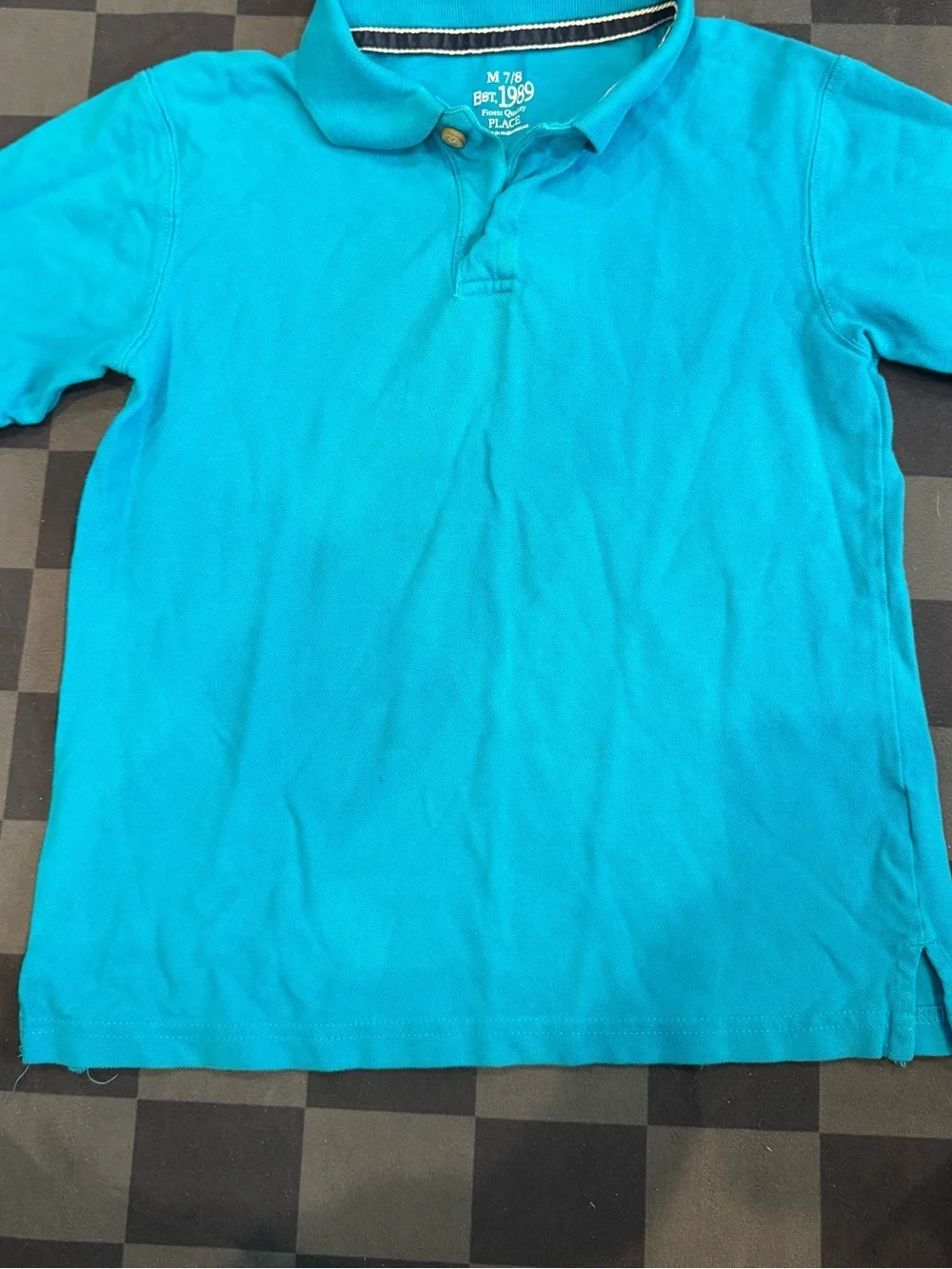 The Children’s Place Boys Turquoise Polo Shirt Size M (7/8) Short Sleeve